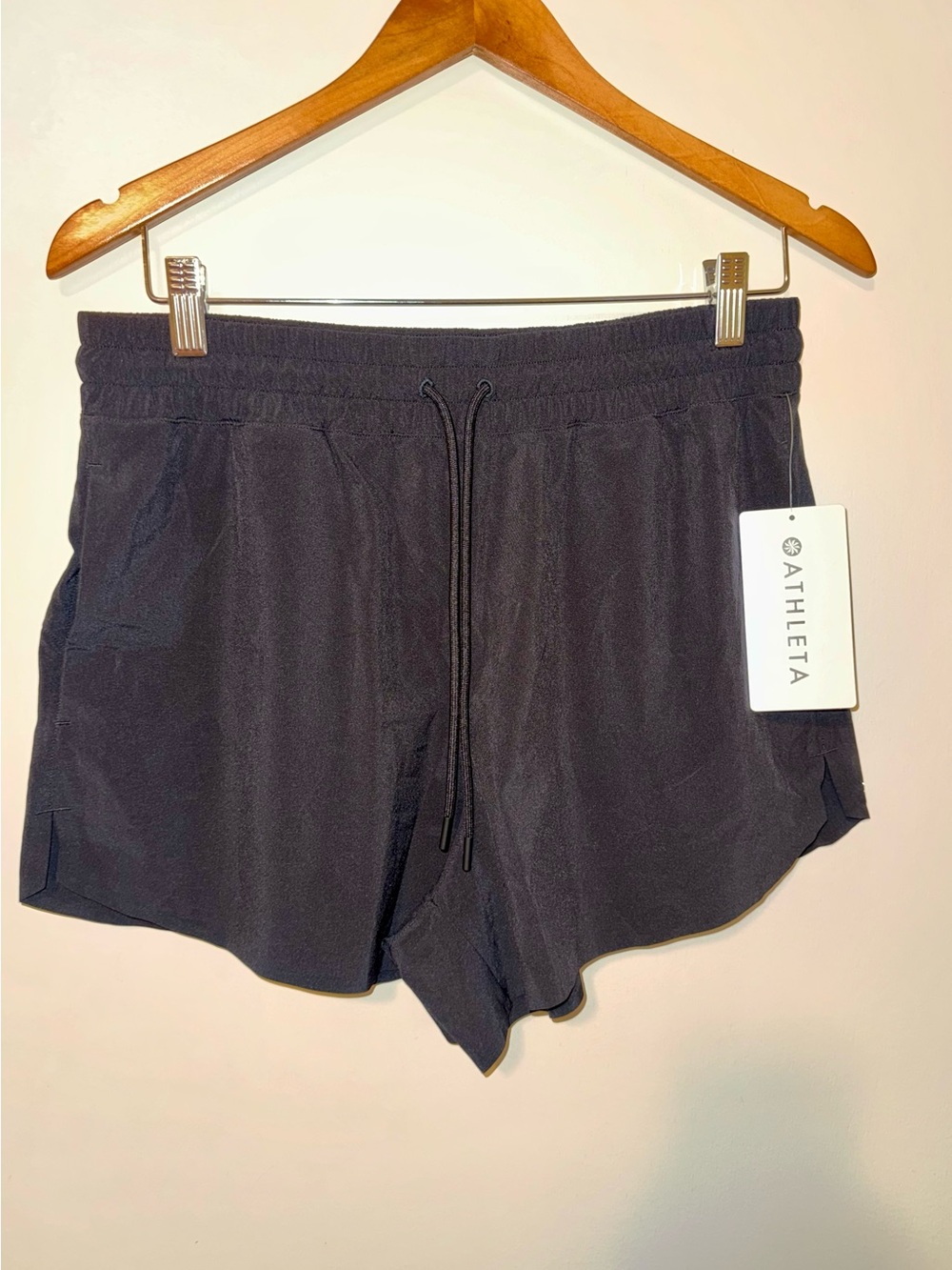 Athleta Crossroads Black Drawstring Athletic Shorts